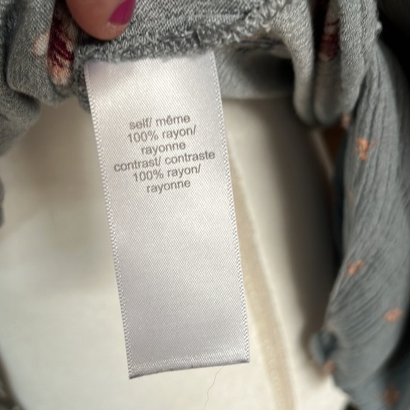 Maurices peasant blue balloon sleeve crop top blouse size M - Picture 5 of 7